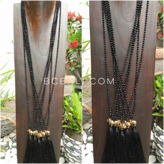 3color necklaces beads crystal elephant bronze gold pendant tassels